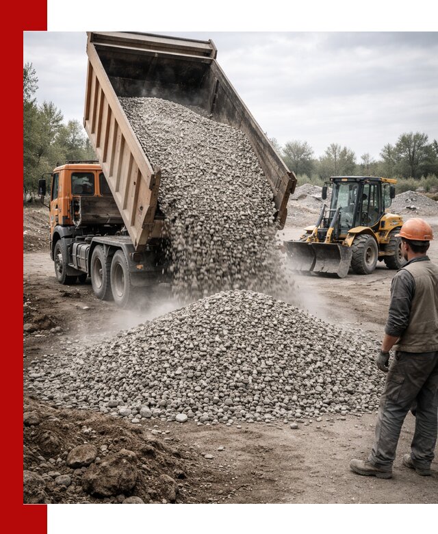 Доставка щебня в Советской Гавани крупными и мелкими фракциями