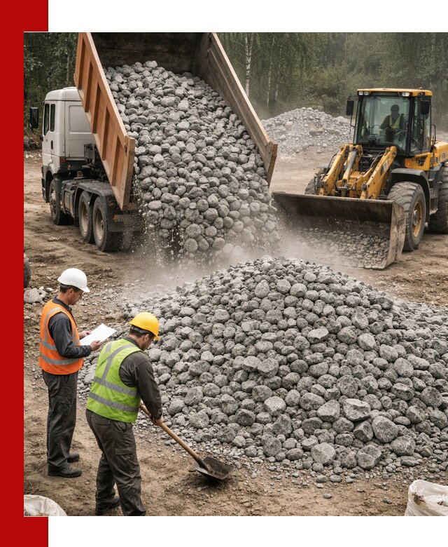 Гранитный щебень фракция 70-150 доставка в Советской Гавани