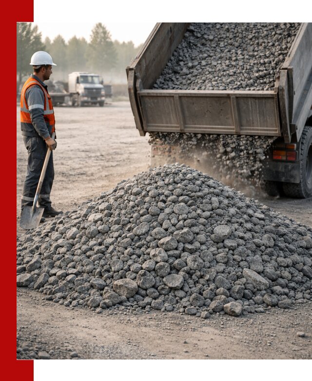 Гранитный щебень фракции 100–201 для строительства в Советской Гавани