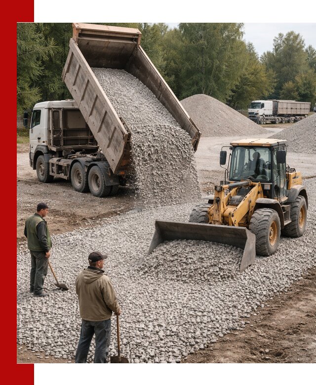 Купить гравийный щебень фракция 20-40 в Советской Гавани с доставкой