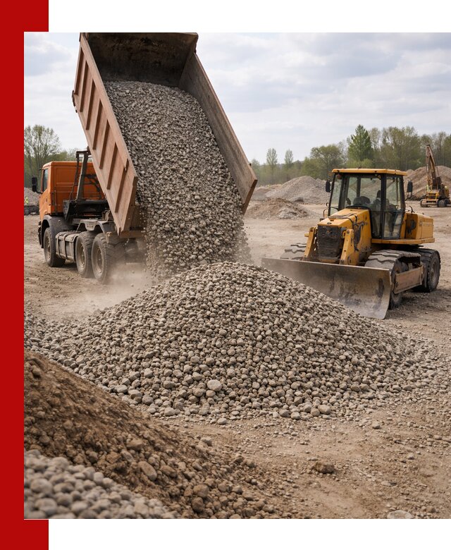 Доставка гравийного щебня фракции 40-70 в Советской Гавани