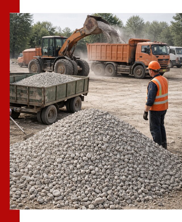 Доставка известнякового щебня фракция 20–40 в Советской Гавани