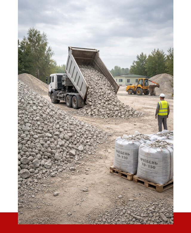 Известняковый щебень фракция 70-150 в Советской Гавани от 1299 р. | ПРОНЕРУДСвс