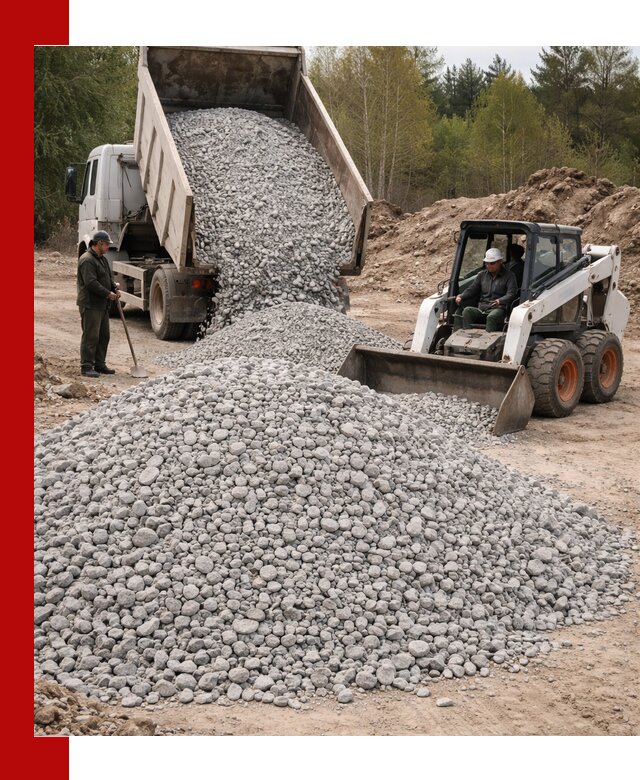 Доставка доломитового щебня в Советской Гавани напрямую от карьера