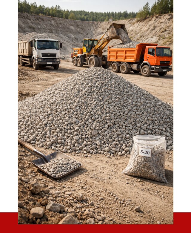 Доломитовый щебень фр. 5-20 в Советской Гавани от 4363 р. | ПРОНЕРУДСвс