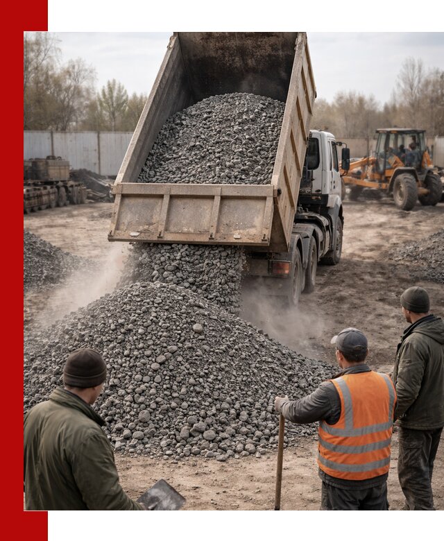 Доставка шлакового щебня в удобные сроки по выгодной цене в Советской Гавани
