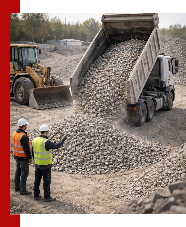 Вторичный щебень фракция 40–70 доставка в Советской Гавани