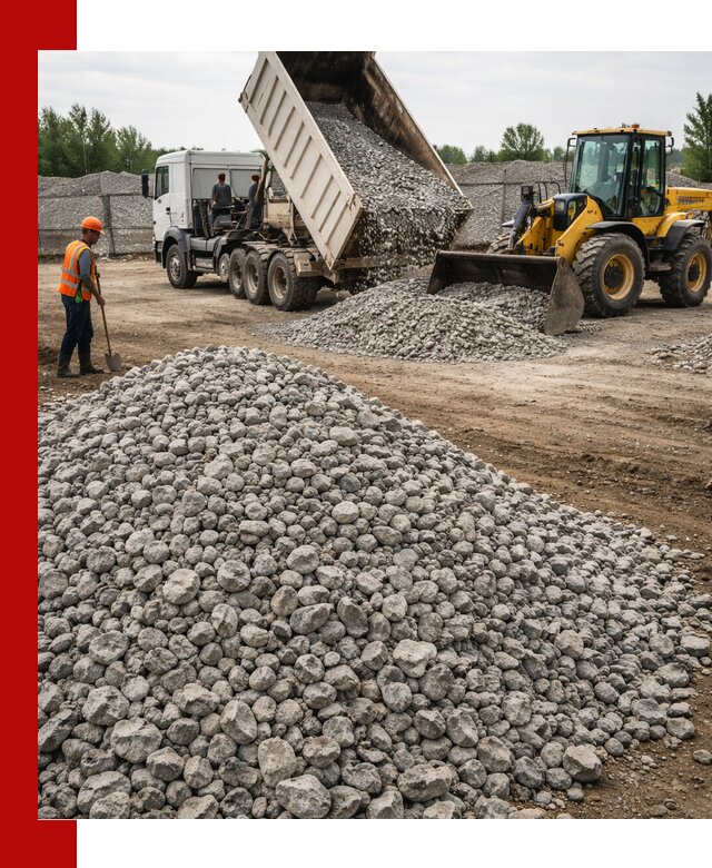 Доставка бетонного щебня фракции 40-70 в Советской Гавани