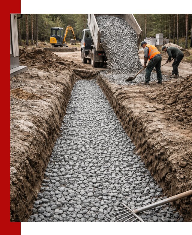 Щебень для дренажа с доставкой в Советской Гавани высокого качества