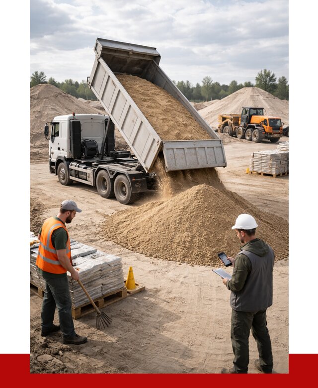 Карьерный песок с доставкой в Советской Гавани от 3740 р. ПРОНЕРУДСвс