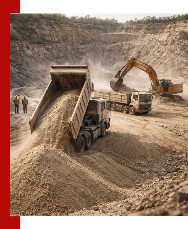 Карьерный песок навалом с доставкой в Советской Гавани