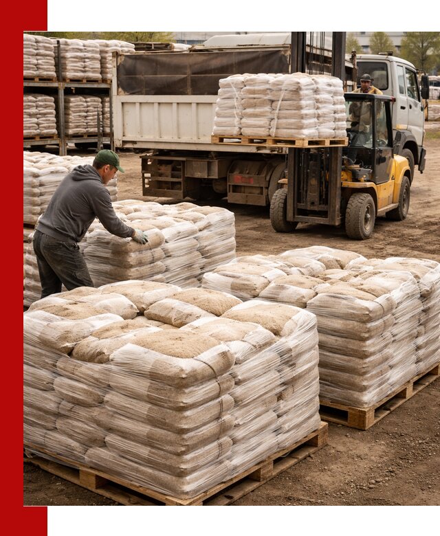 Карьерный песок в мешках с доставкой в Советской Гавани