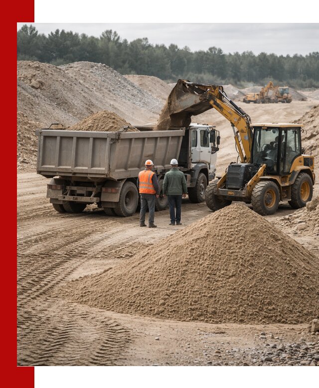 Карьерный среднезернистый песок с доставкой в Советской Гавани