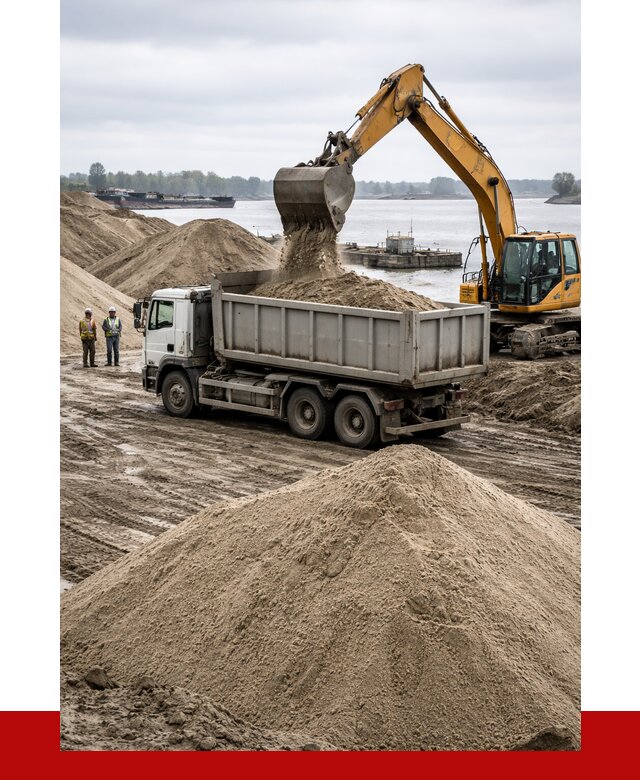 Купить речной песок навалом в Советской Гавани от 1870 р., ПРОНЕРУДСвс