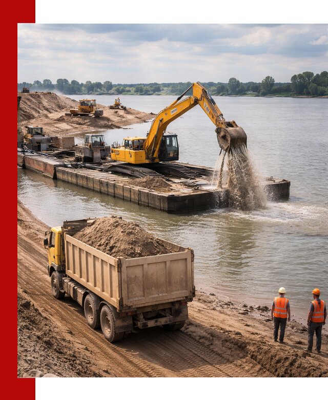 Намывной песок с доставкой в Советской Гавани оптом и в розницу