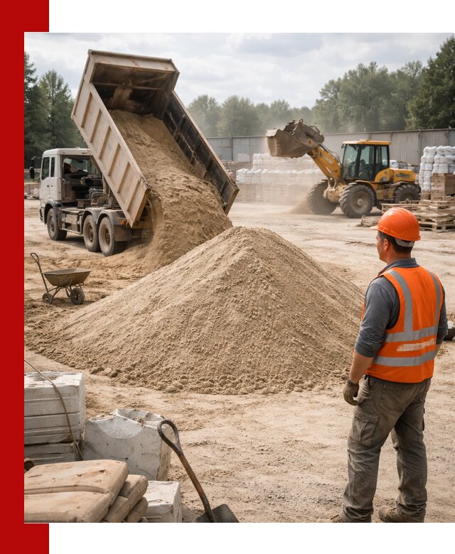Доставка строительного песка с самосвалом в Советской Гавани