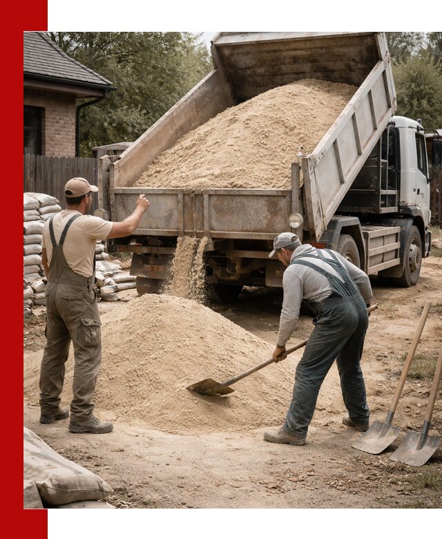Песок для штукатурки с доставкой в Советской Гавани качественный и чистый
