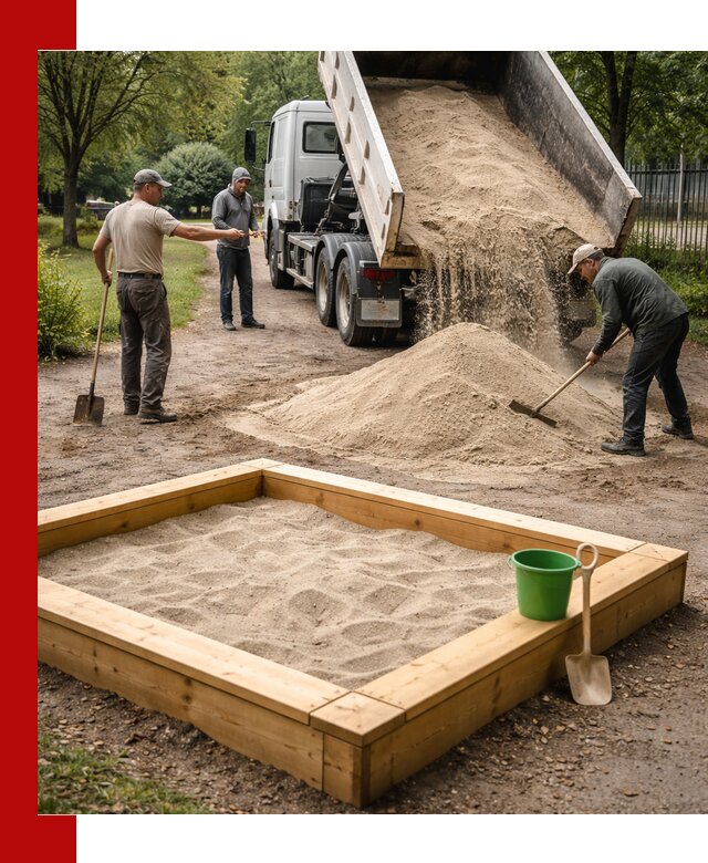 Песок для песочницы с доставкой в Советской Гавани недорого и чистый