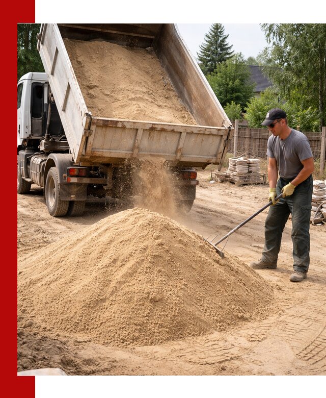 Доставка сухого песка самосвалами в Советской Гавани