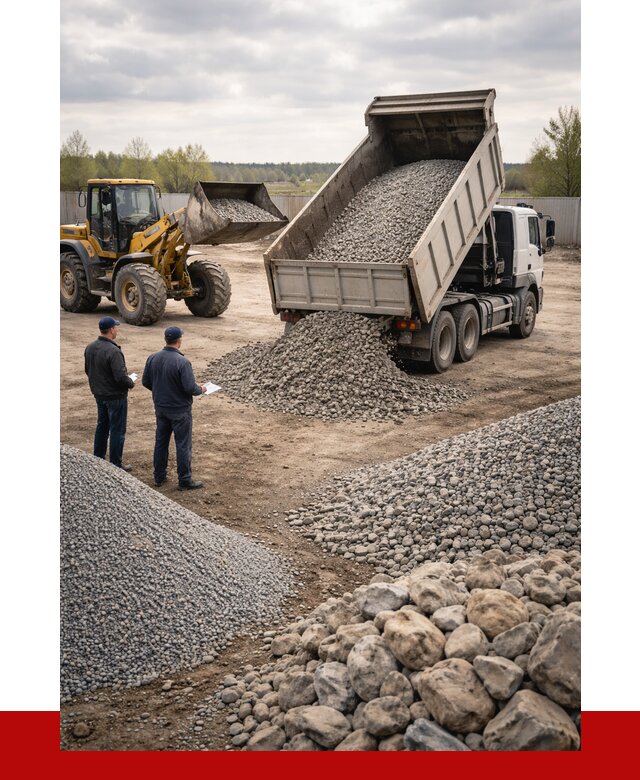 Гравий и камень с доставкой в Советской Гавани от 4363 р. - ПРОНЕРУДСвс