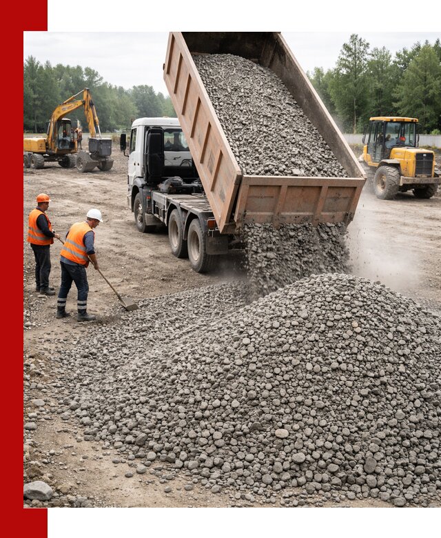 Доставка гравия фракции 40-70 в Советской Гавани оптом и в розницу