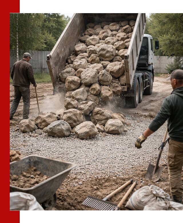 Доставка и укладка булыжника в Советской Гавани