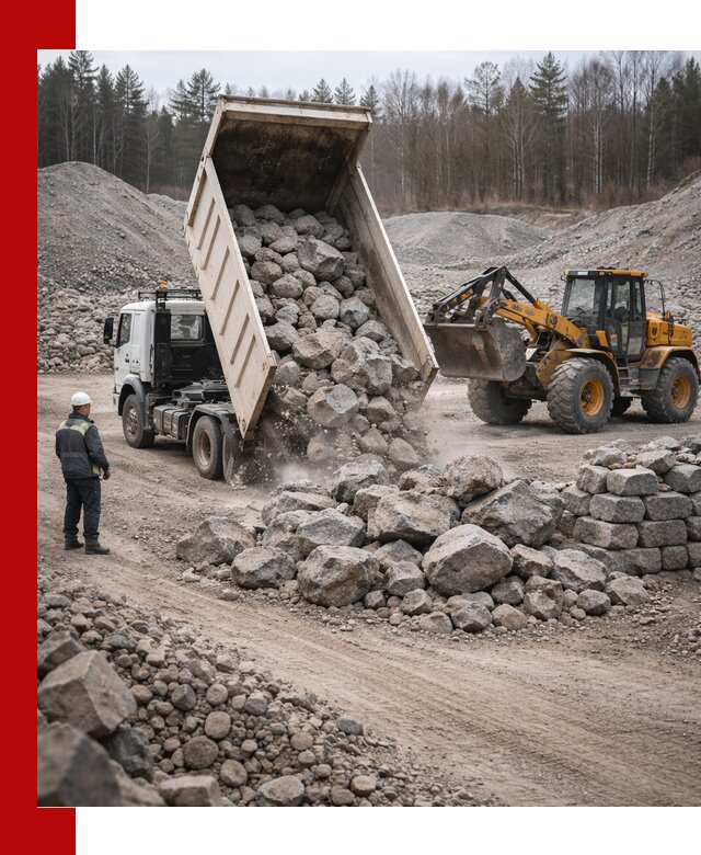 Доставка и продажа бутового гранитного камня в Советской Гавани