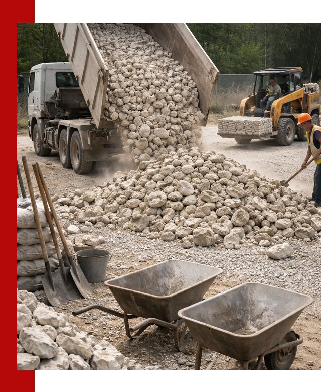 Доставка и продажа бутового известнякового камня в Советской Гавани