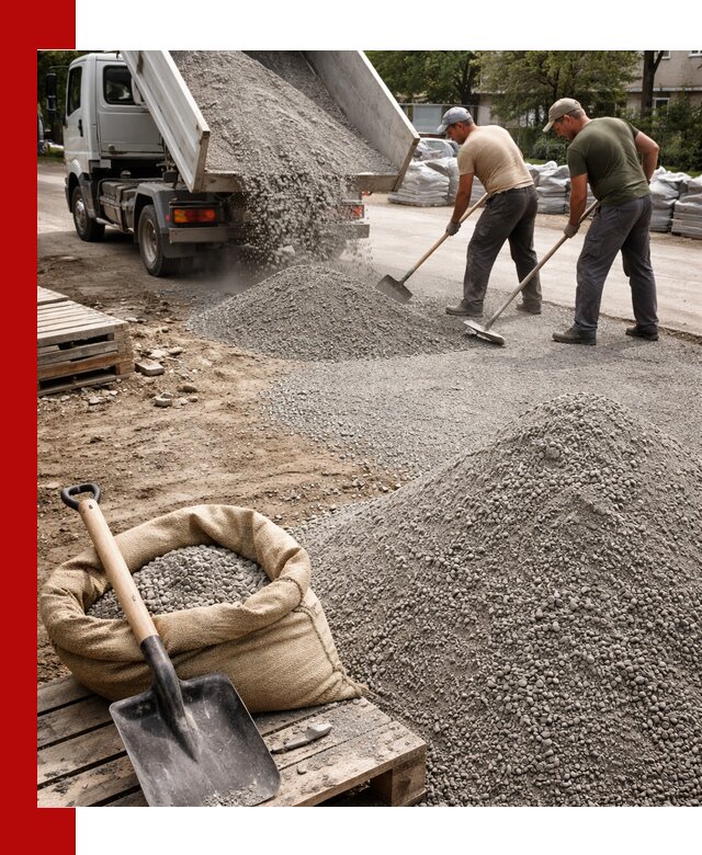 Отсев для тротуарной плитки в Советской Гавани — доставка и укладка