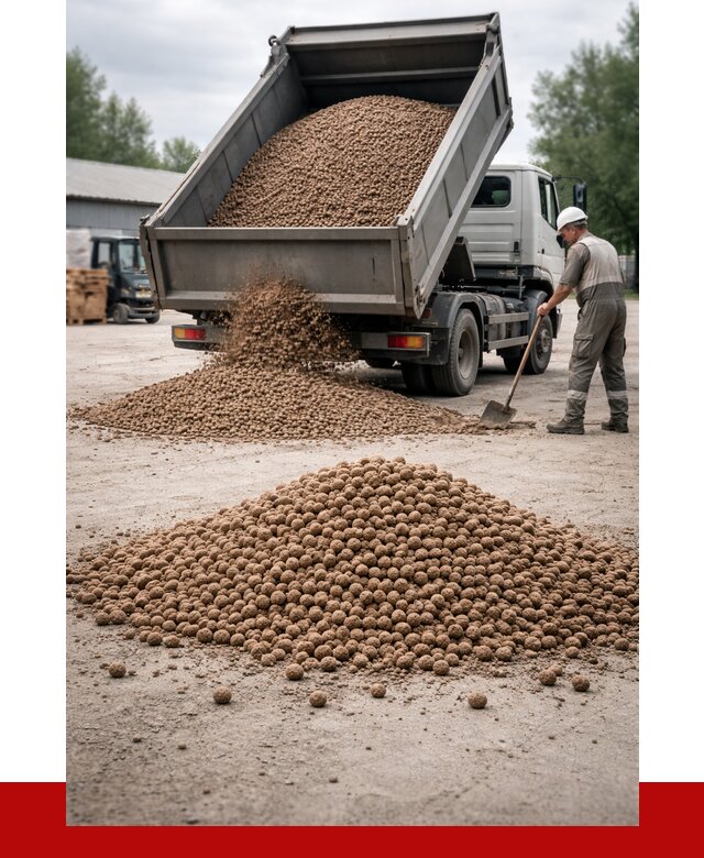 Керамзит с доставкой в Советской Гавани от 4363 р. за м3 | ПРОНЕРУДСвс