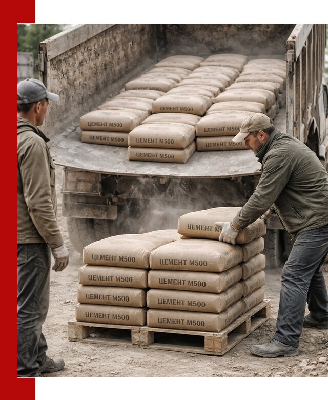 Цемент М500 с доставкой самосвалом в Советской Гавани