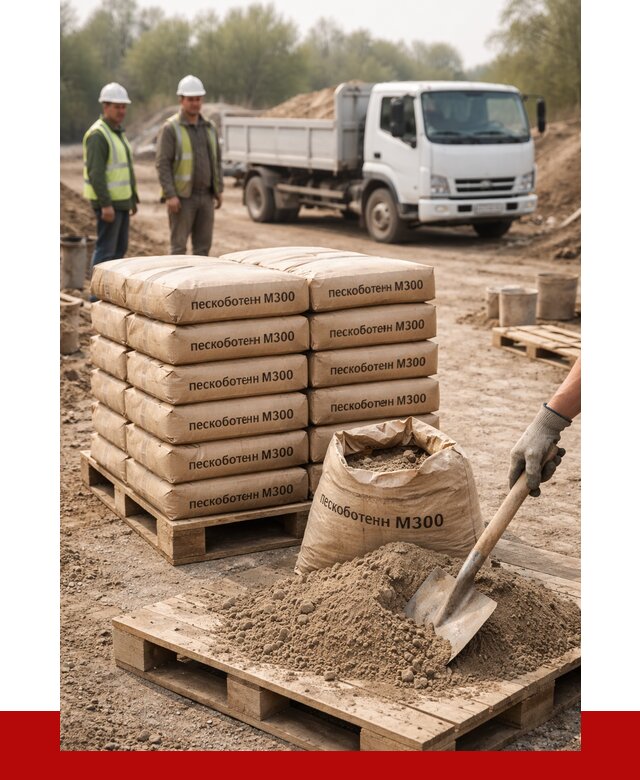 Пескобетон М300 в Советской Гавани с доставкой от 4831 р. за куб | ПРОНЕРУДСвс