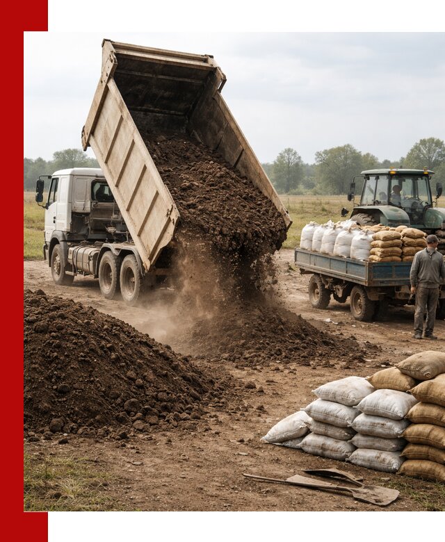 Доставка грунта и удобрений оптом в Советской Гавани для сельхоз и строительства