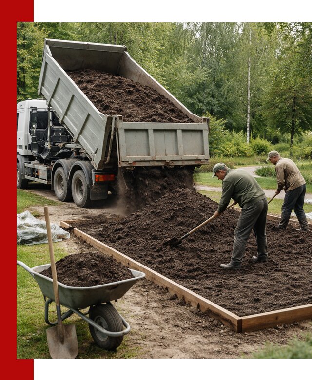 Доставка грунта для озеленения и благоустройства в Советской Гавани