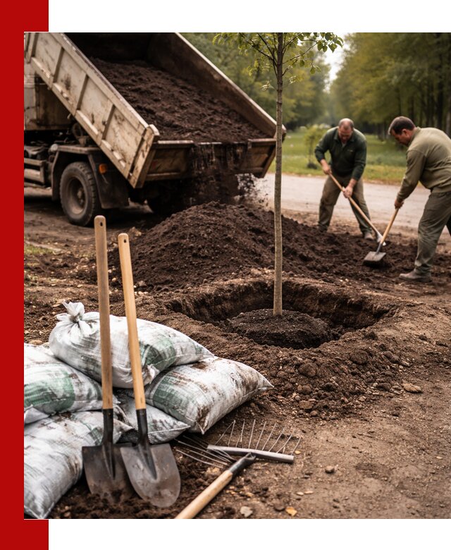 Грунт для посадки деревьев в Советской Гавани — доставка и подготовка почвы