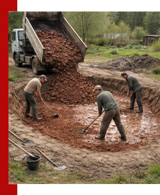 Купить качественную глину для пруда в Советской Гавани