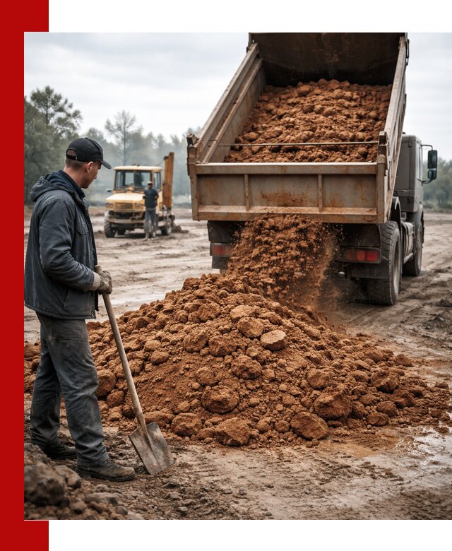 Глина для засыпки в Советской Гавани с доставкой самосвалами