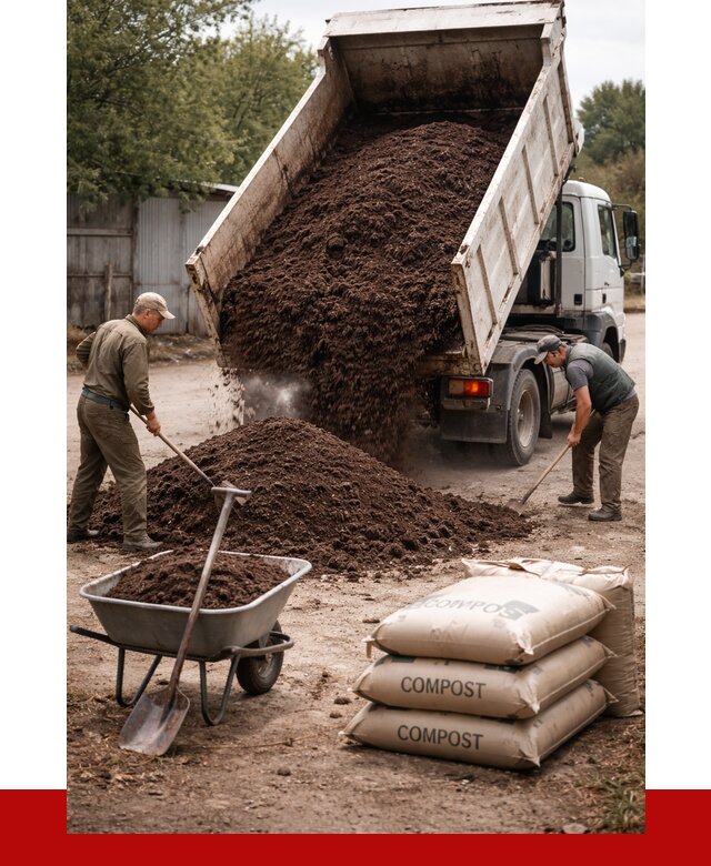Купить компост в Советской Гавани от 4363 р. за куб с доставкой | ПРОНЕРУДСвс