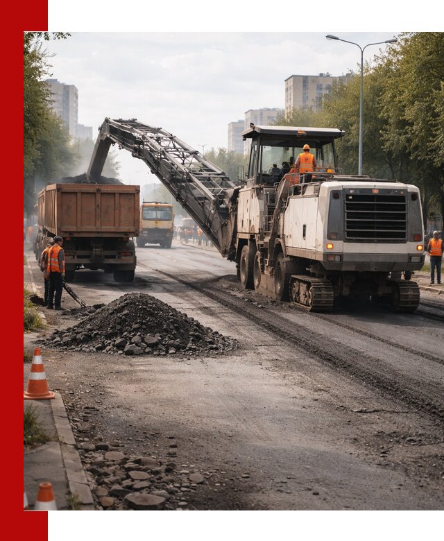 Фрезерованный асфальт в Советской Гавани — удаление и вывоз старого покрытия