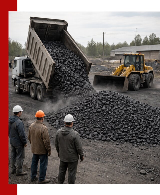 Доставка угля антрацита в Советской Гавани с самосвалами и погрузкой