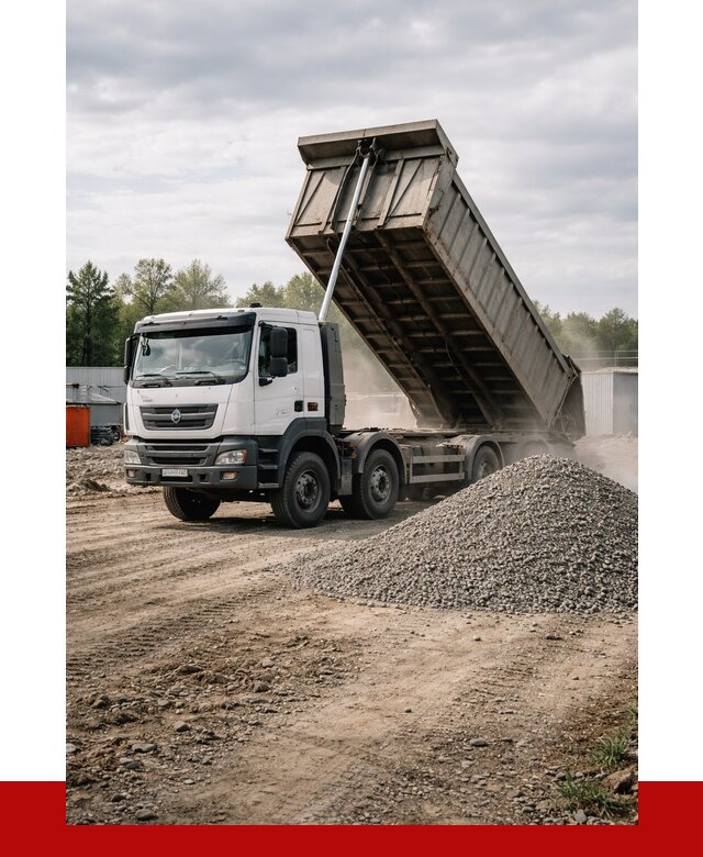 Доставка самосвалом 40 кубов в Советской Гавани от 9350 р. | ПРОНЕРУДСвс