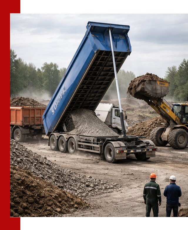 Аренда тонар 40 тонн в Советской Гавани с доставкой материалов