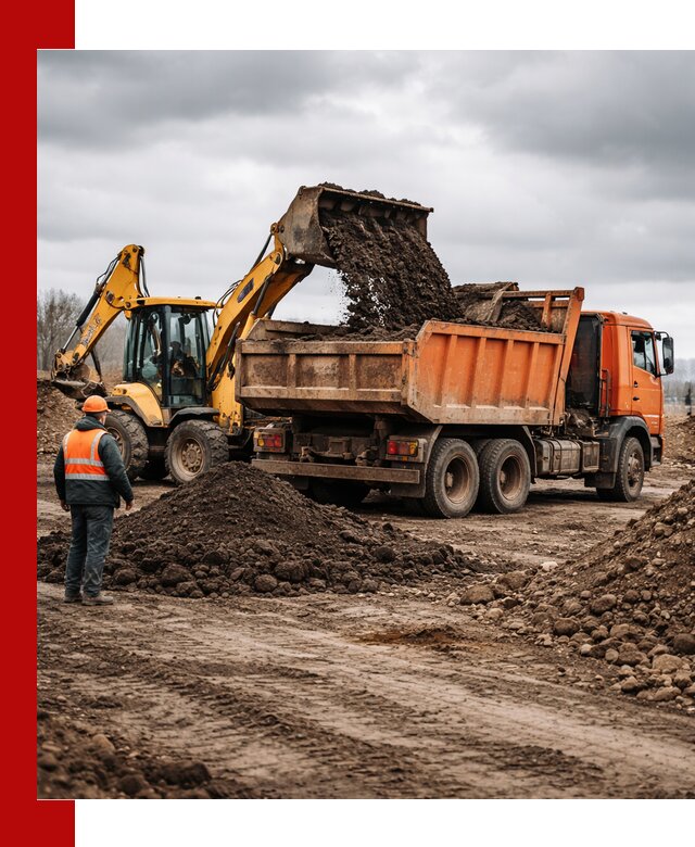 Вывоз грунта и строительного мусора в Советской Гавани грузовыми самосвалами