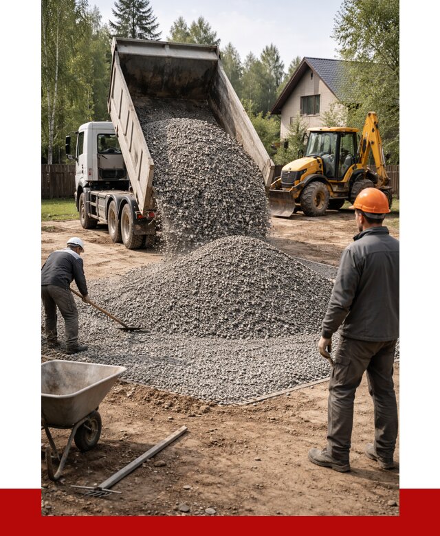 Отсыпка участка щебнем в Советской Гавани от 6753 р. ПРОНЕРУДСвс