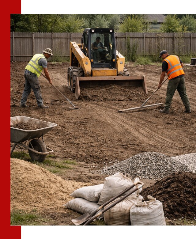 Выравнивание участка под строительство и благоустройство в Советской Гавани