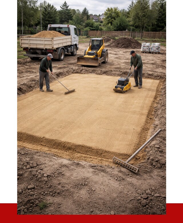 Устройство песчаной подушки в Советской Гавани от 4675 р. ПРОНЕРУДСвс